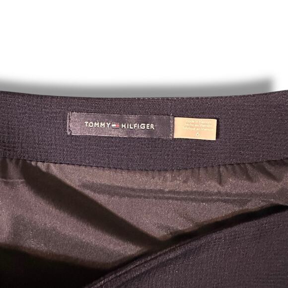Tommy Hilfiger midnight Blue Knee-Length ruffle Trumpet fit and flare Skirt - Picture 4 of 5